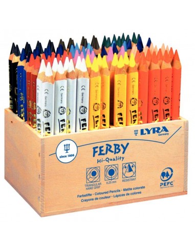 Boîte de 96 crayons de couleur Ferby assortis Comparez plus de prix