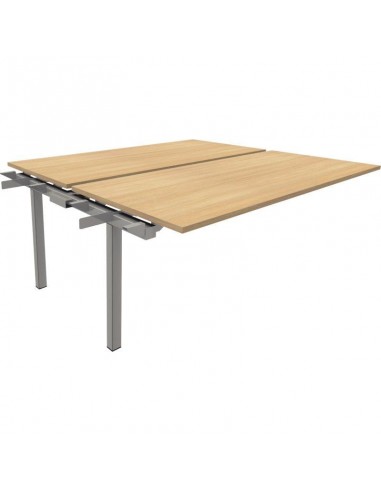 Table de bureau sur structure partagée plateaux fixes suivant P80xL180cm 2 pieds  plateau commande en ligne