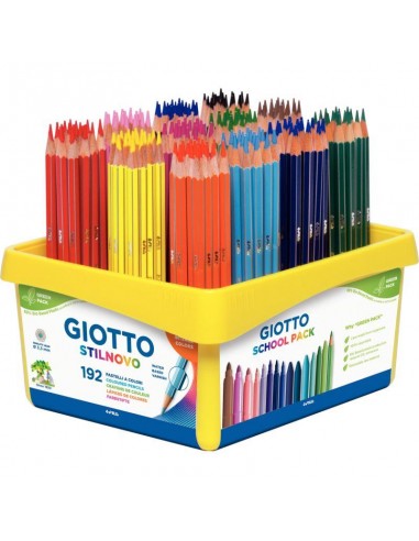 Classpack de 192 crayons de couleur Stilnovo assortis pas cheres