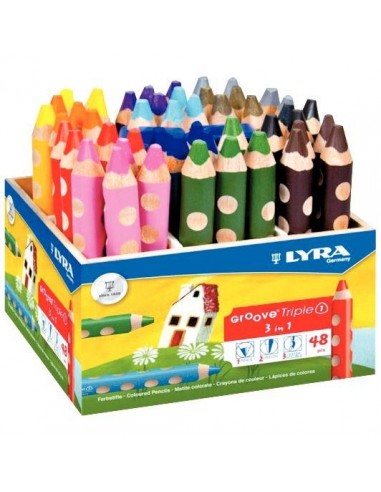 Pack de 48 crayons de couleur gros module + 2 tailles-crayons assortis pas cheres