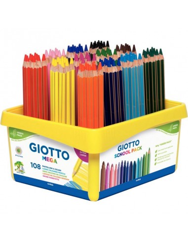 Classpack de 108 crayons de couleur Méga assortis livraison gratuite