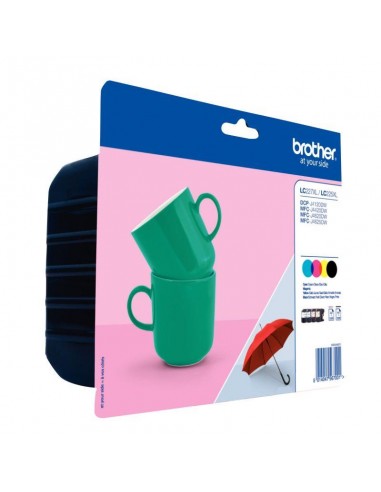 Brother MUGS pack de 4 cartouches jet d'encre noire, cyan, magenta et jaune haute capacité authentique (LC227XLVALBP) solde