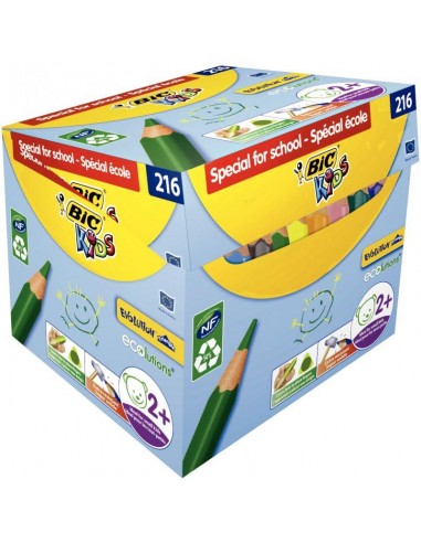 Maxi classpack de 216 crayons de couleur Évolution dont 30 gratuits brillant des détails fins