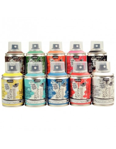 Lot de 10 sprays 100ml de peinture acrylique pas chere