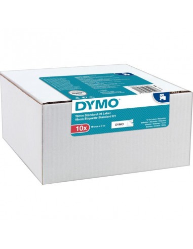 Pack de 10 recharges DYMO D1  9mm noir sur blanc de France