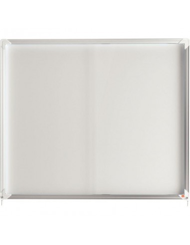 Vitrine d'intérieur portes coulissantes Premium plus fond métal 18 feuilles A4 en stock