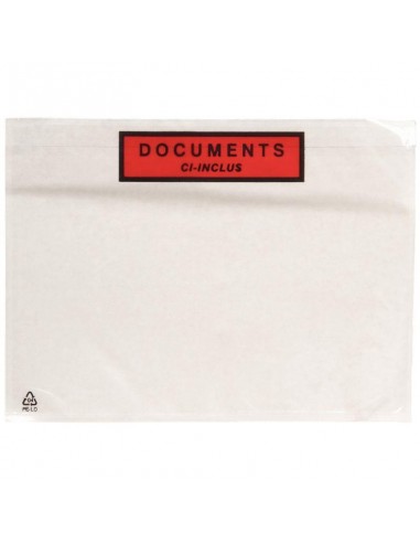 Boite de 1000 pochettes adhésives "documents ci-inclus" 228x165mm les muscles