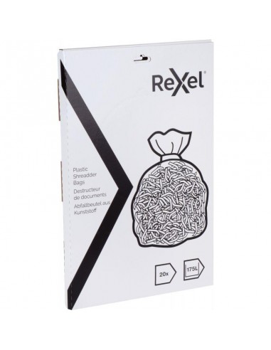 Paquet de 20 sacs plastique Rexel pour destructeur Momentum 600/750 store