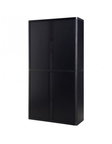 Armoire à rideaux 4 tablettes corps noir / rideaux noir Le MVP de beaucoup